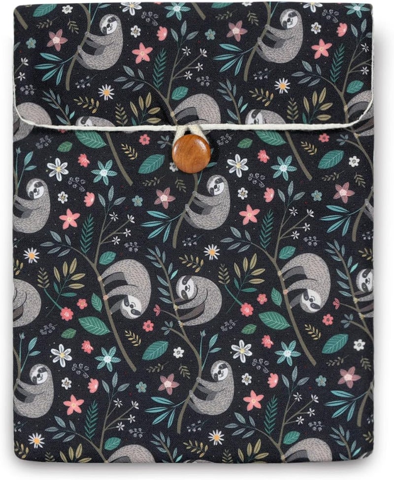 Clezolraa 6-7 inch Kindle Sleeve Pouch for 6.8"-7" Kindle Paperwhite 2024, 6" Kindle 2024/2022, Colorsoft, Oasis, Cotton-Padded Envelope Sleeve Case with Stylish Printed for Most E-Readers, Black - Image 1